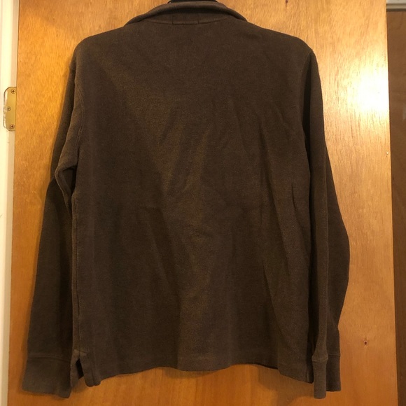 Brown Quarter Zip Up Pullover - Picture 2 of 4